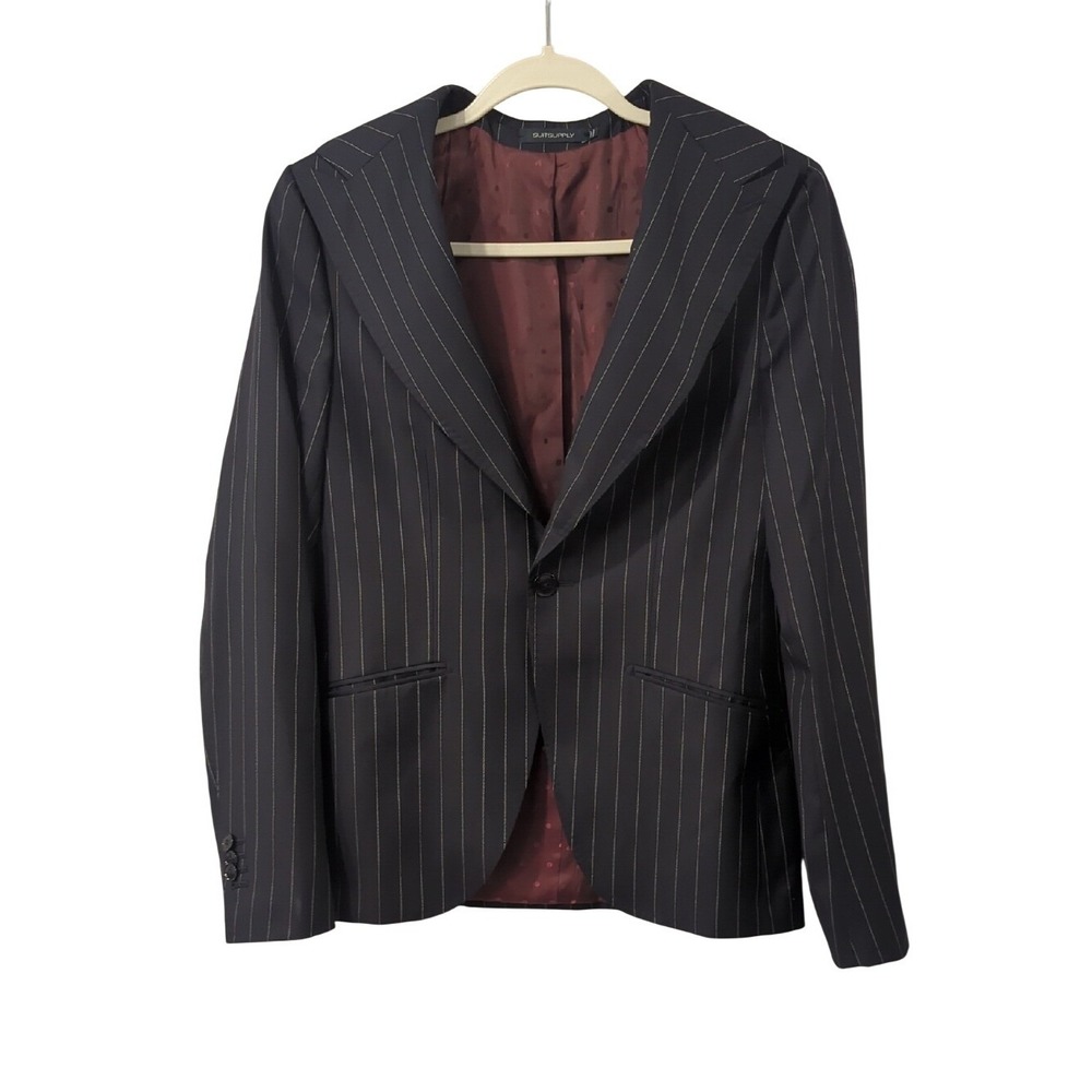 Suitsupply Blazer La Spalla Navy Pinstripe Blazer 100% Wool size 42 Super 110s